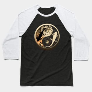 Yin Yang Axolotl Baseball T-Shirt